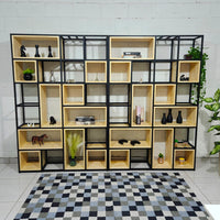 Estante estilo industrial madeira natural Pinus