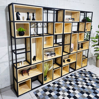 Estante estilo industrial madeira natural Pinus