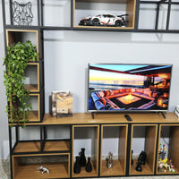 Estante estilo industrial para TV