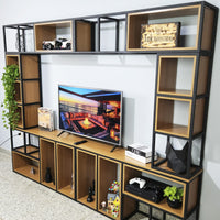 Estante estilo industrial para TV