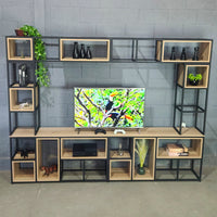 Estante estilo industrial para TV