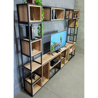 Estante estilo industrial para TV