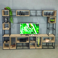 Estante estilo industrial para TV