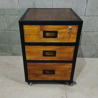 Conjunto Iron Grid Office: Mesa 150x60cm + Gaveteiro Rústico Industrial