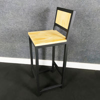 Banqueta estilo industrial pinus natural