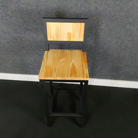 Banqueta estilo industrial pinus natural