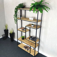 Estante estilo industrial em madeira pinus 180x100cm