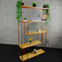 Estante estilo industrial slim laranja bronze 200Ax30Px120LCM