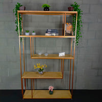 Estante estilo industrial slim laranja bronze 200Ax30Px120LCM