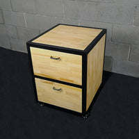 Gaveteiro Rústico Industrial, 2 gavetas - Natural