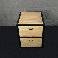 Gaveteiro Rústico Industrial, 2 gavetas - Natural