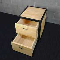 Gaveteiro Rústico Industrial, 2 gavetas - Natural