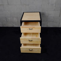 Gaveteiro Rústico Industrial, 3 gavetas - Natural