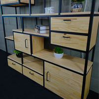 Estante estilo industrial 200Ax150Lx30Pcm