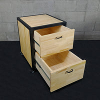 Gaveteiro Rústico Industrial, 2 gavetas - Natural