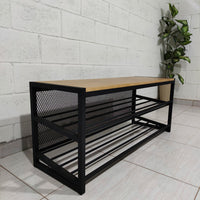 Sapateira estilo industrial 100x40x50cm