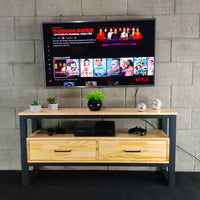 Rack estilo industrial com gavetas 120Lx30Px60Acm